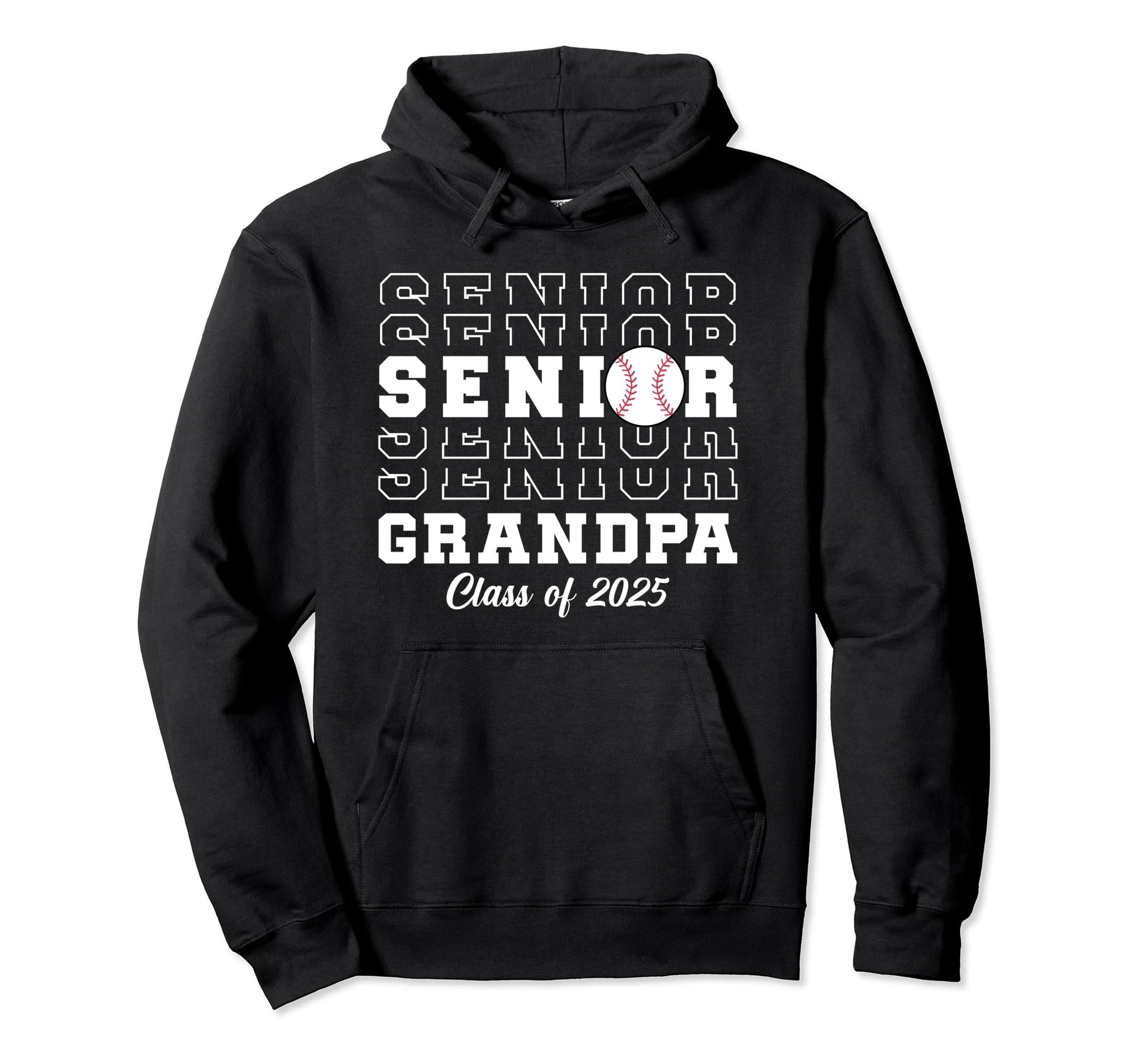 Class 2025 Baseball Grandpa Senior Hoodie - Trendy Graphic for Adults - T-Shirt, Sweatshirt, Hoodie