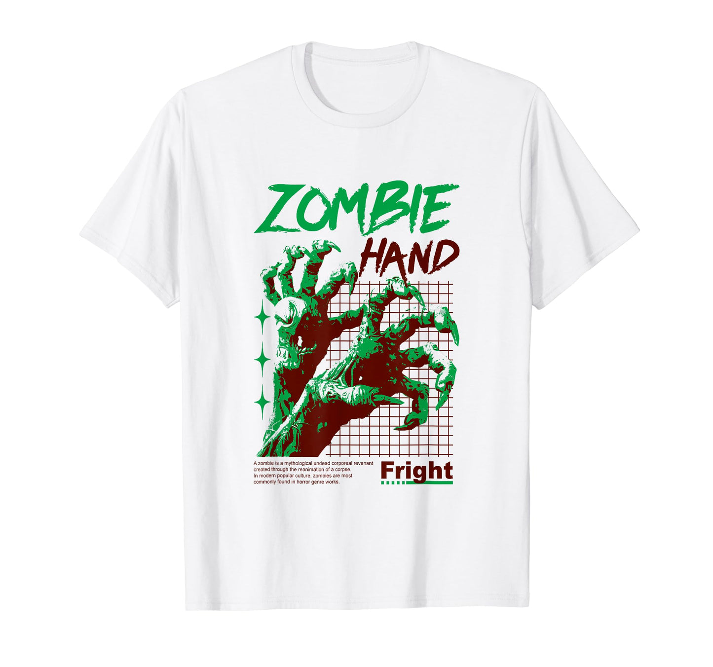 Zombie Hand Spooky Aesthetic T-Shirt - Minimalist Print for Adults - T-Shirt, Sweatshirt, Hoodie