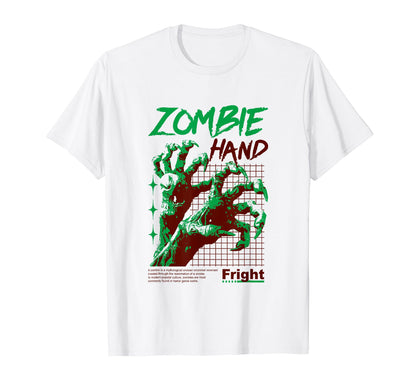 Zombie Hand Spooky Aesthetic T-Shirt - Minimalist Print for Adults - T-Shirt, Sweatshirt, Hoodie