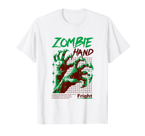Zombie Hand Spooky Aesthetic T-Shirt - Minimalist Print for Adults - T-Shirt, Sweatshirt, Hoodie