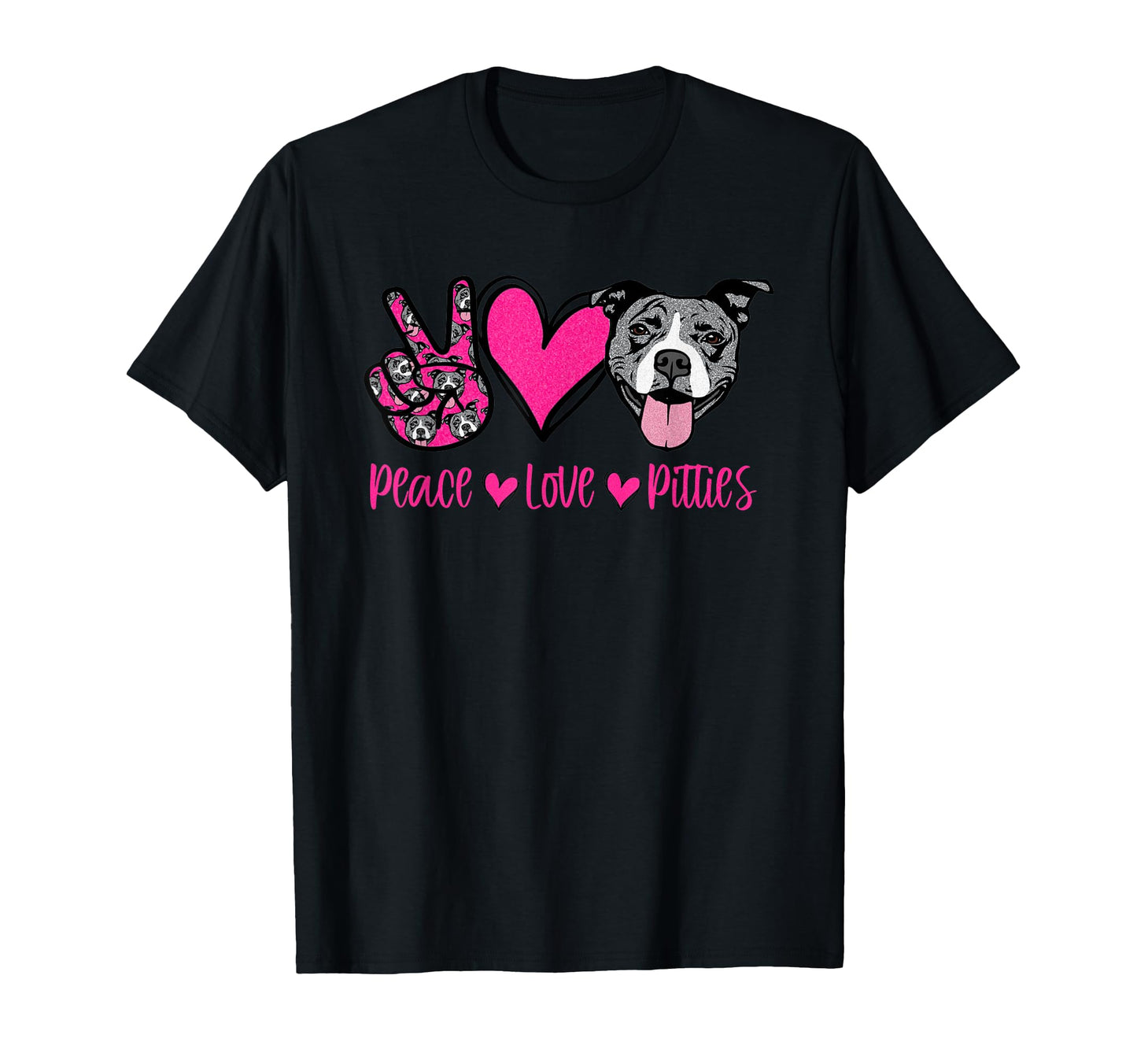 Peace Love Pitbulls Dog Lover Pitbull T-Shirt - Graphic Print for Adults - T-Shirt, Sweatshirt, Hoodie