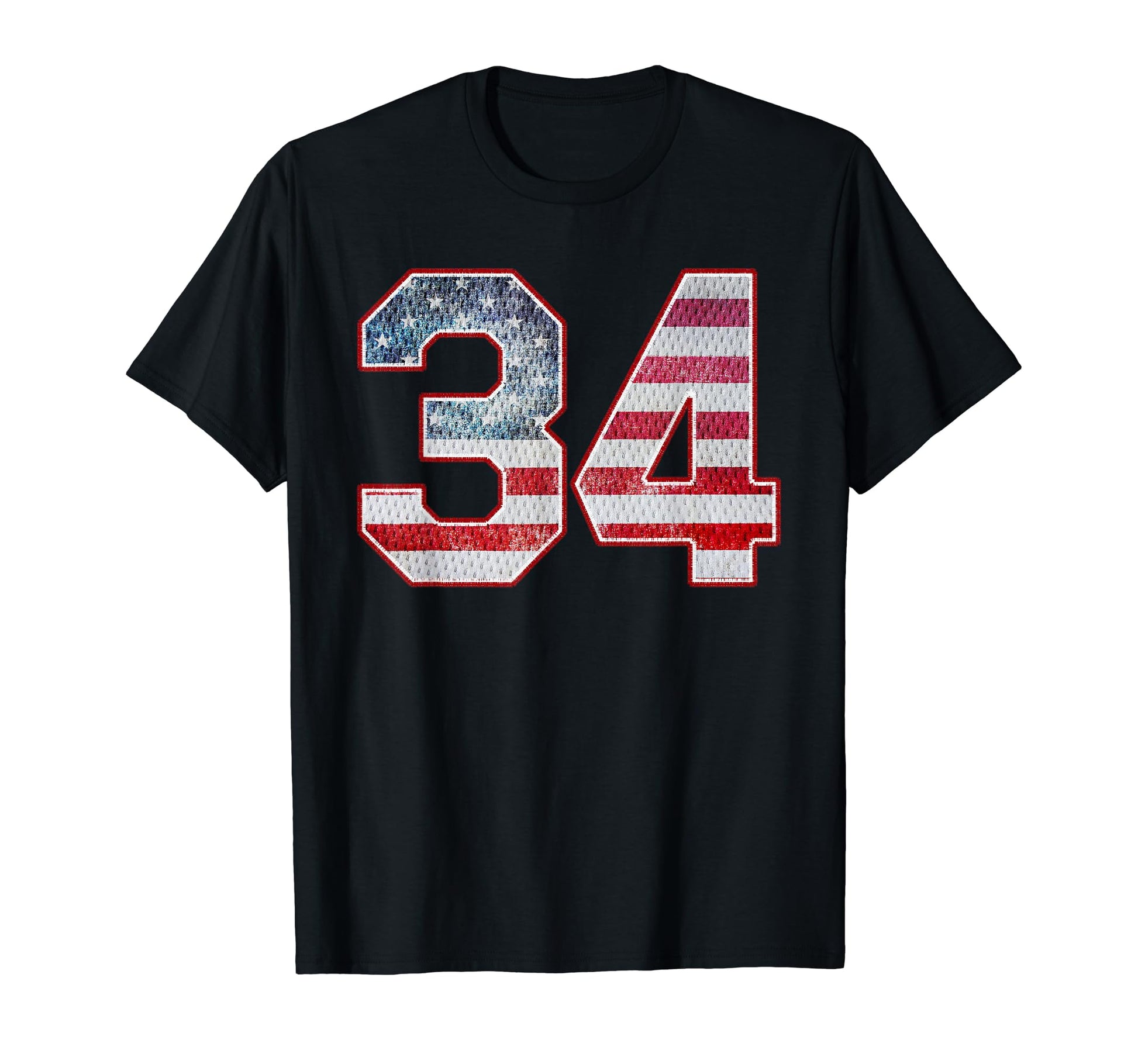Jersey Player Number 34 Personalized T-Shirt - Custom Art Print Unisex - T-Shirt, Sweatshirt, Hoodie