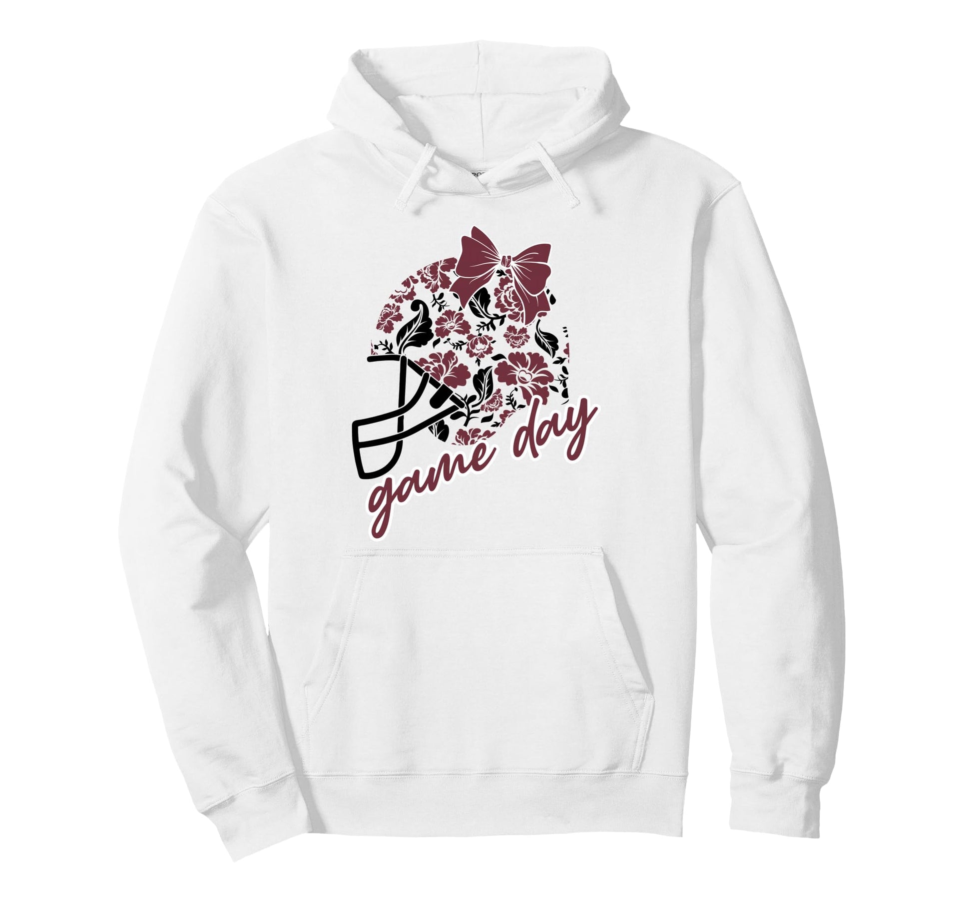 Game Day Football Team Mom Floral Hoodie - Custom Art Print Men Women - T-Shirt, Sweatshirt, Hoodie