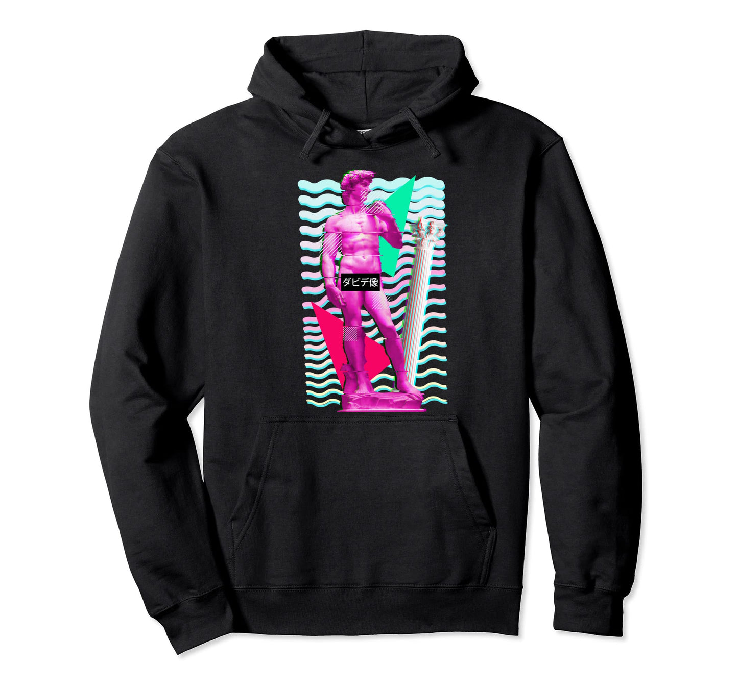 Statue David 80S Aesthetic Vaporwave Hoodie - Minimalist Print Unisex - T-Shirt, Sweatshirt, Hoodie