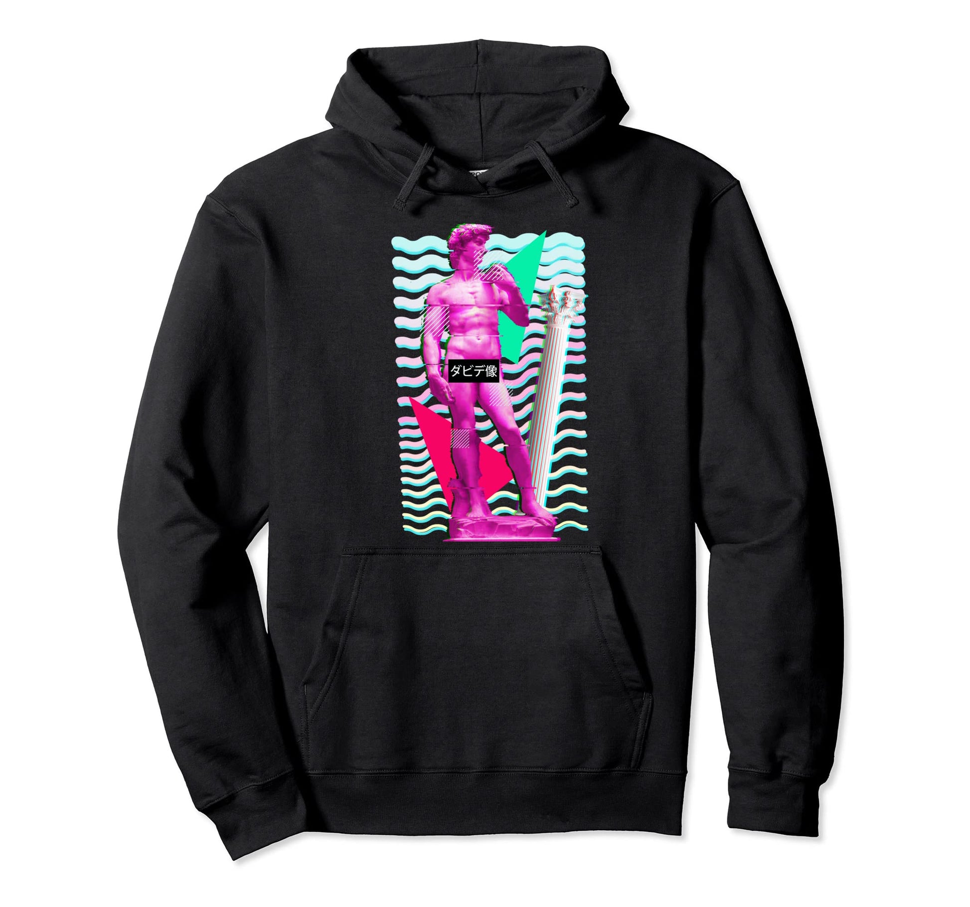 Statue David 80S Aesthetic Vaporwave Hoodie - Minimalist Print Unisex - T-Shirt, Sweatshirt, Hoodie