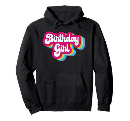 Bubble Letters Rainbow Birthday Hoodie - Unique Graphic for Adults - T-Shirt, Sweatshirt, Hoodie