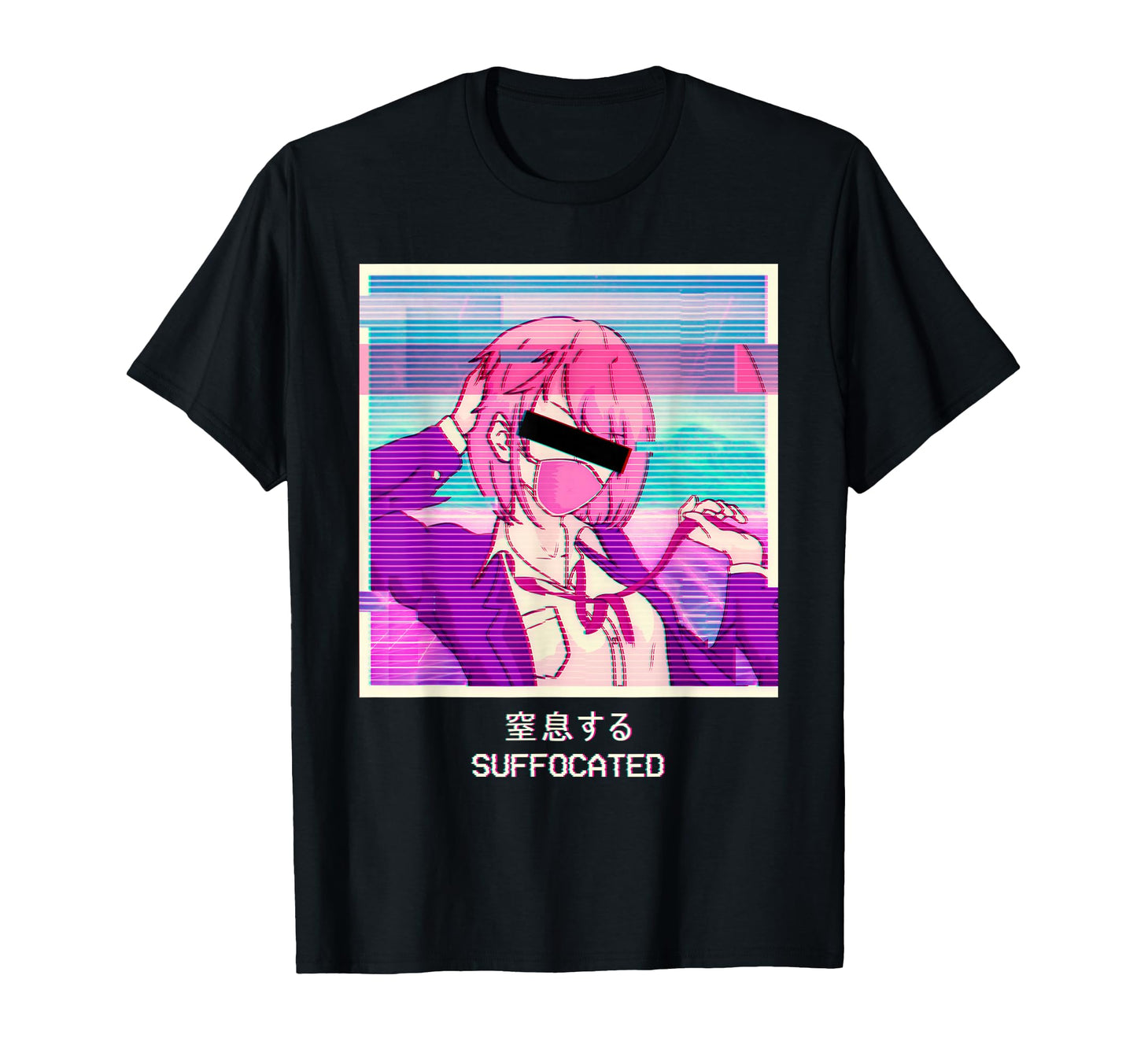 Emo Anime Japanese Vaporwave Aesthetic T-Shirt - Unique Graphic Men Women - T-Shirt, Sweatshirt, Hoodie