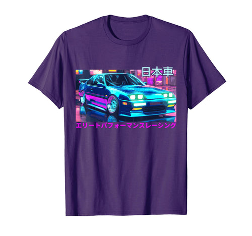 Jdm Synthwave Vaporwave Japanese Car 90S T-Shirt - Trendy Graphic Unisex - T-Shirt, Sweatshirt, Hoodie
