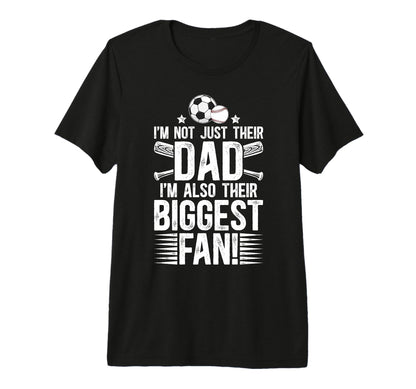 Mens Their Biggest Fan Baseball Soccer T-Shirt - Unique Graphic Men Women - T-Shirt, Sweatshirt, Hoodie