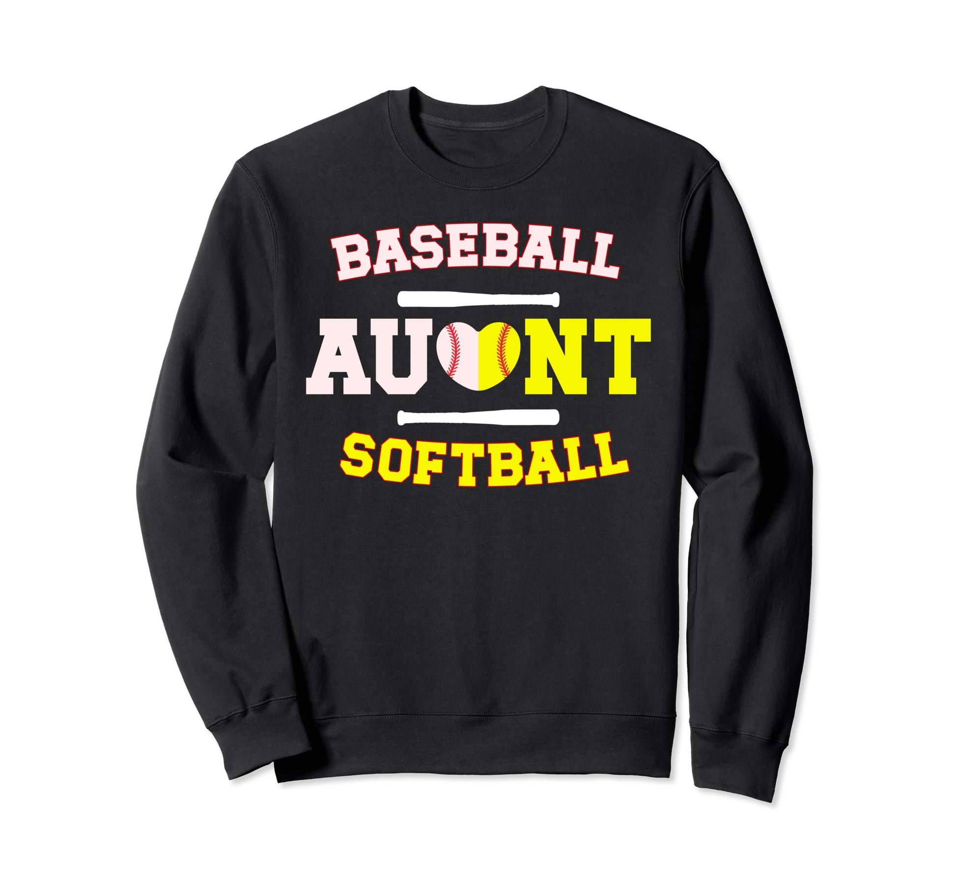 Baseball Softball Aunt Softball Sweatshirt - Aesthetic Graphic for Adults - T-Shirt, Sweatshirt, Hoodie