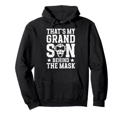 Proud Baseball Catcher Grandma Baseball Hoodie - Novelty Apparel Unisex - T-Shirt, Sweatshirt, Hoodie