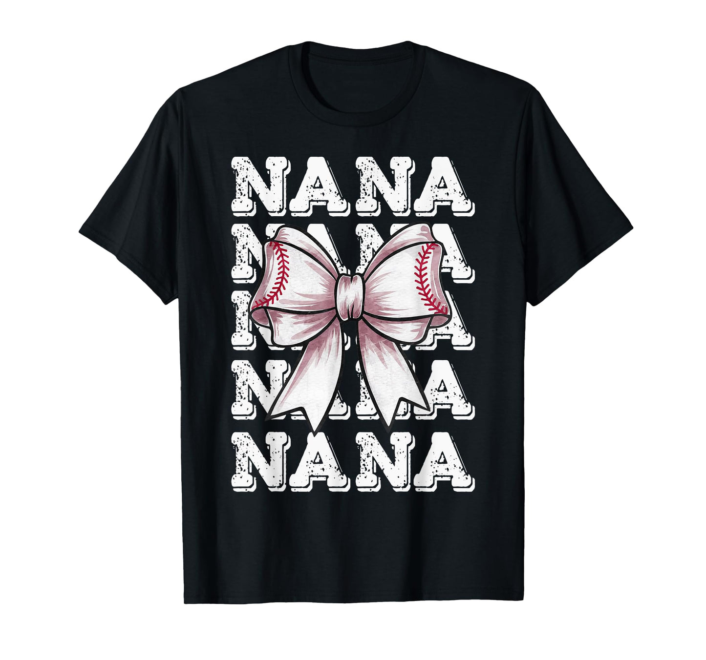 Coquette Baseball Nana Matching Family Bow T-Shirt - Novelty Apparel Unisex - T-Shirt, Sweatshirt, Hoodie