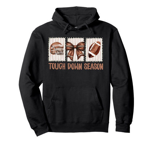 Touchdown Season Preppy Football Game Day Hoodie - Novelty Apparel Unisex - T-Shirt, Sweatshirt, Hoodie