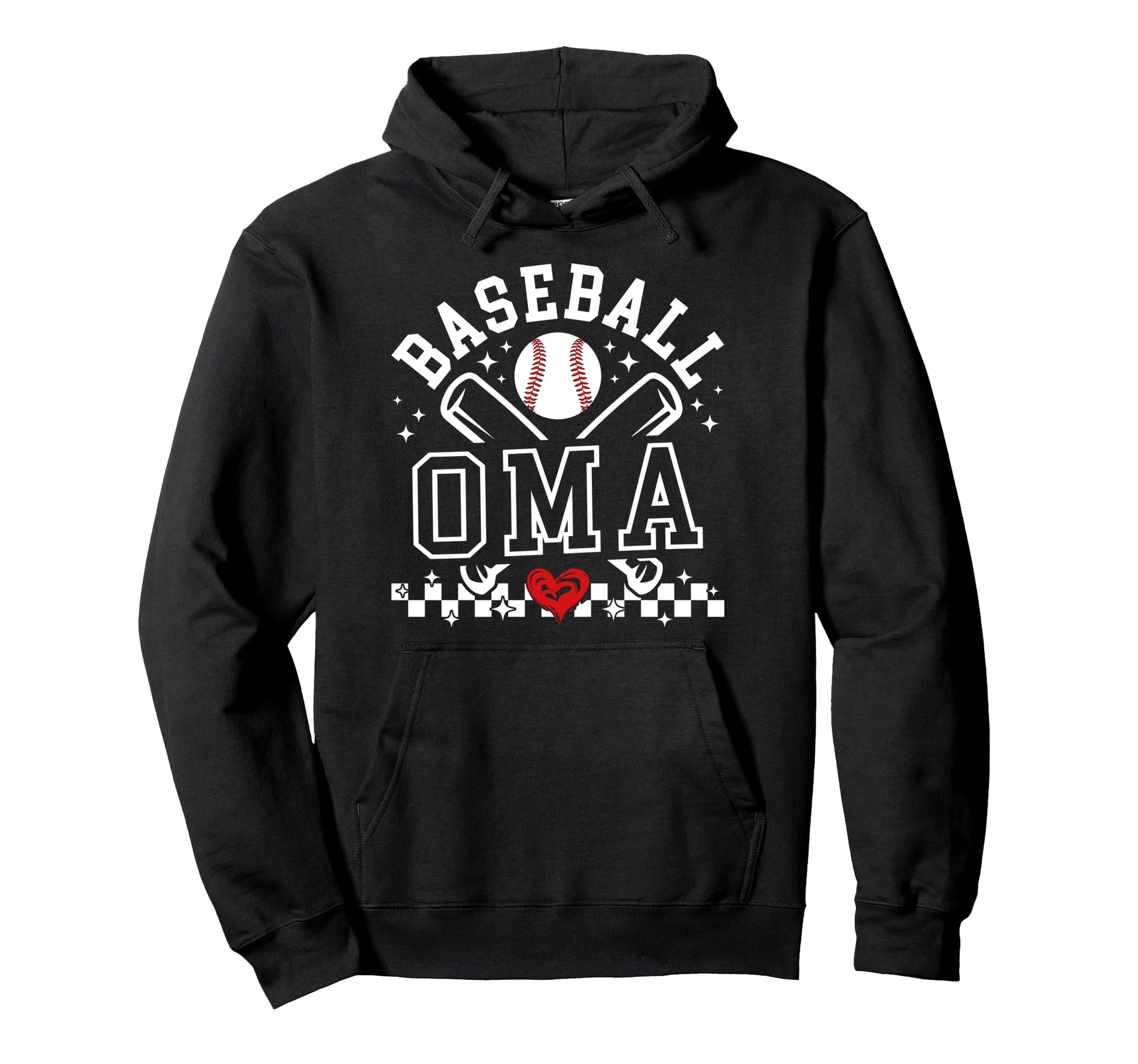 Baseball Oma Proud Oma Baseball Player Hoodie - Novelty Apparel for Adults - T-Shirt, Sweatshirt, Hoodie