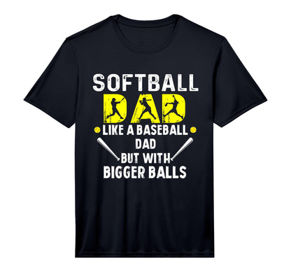 Mens Softball Dad Like Baseball Dad But T-Shirt - Custom Art Print Unisex - T-Shirt, Sweatshirt, Hoodie