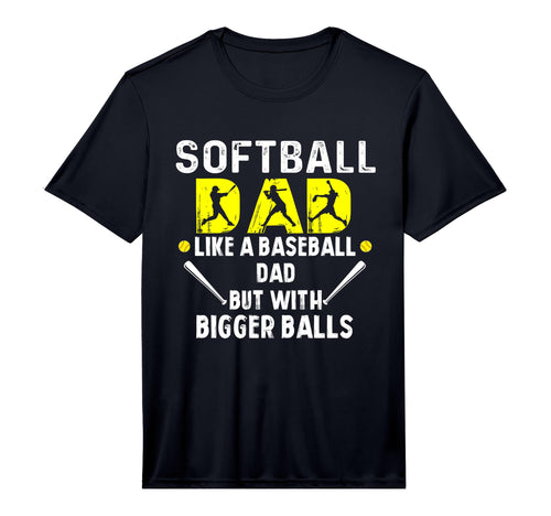 Mens Softball Dad Like Baseball Dad But T-Shirt - Custom Art Print Unisex - T-Shirt, Sweatshirt, Hoodie