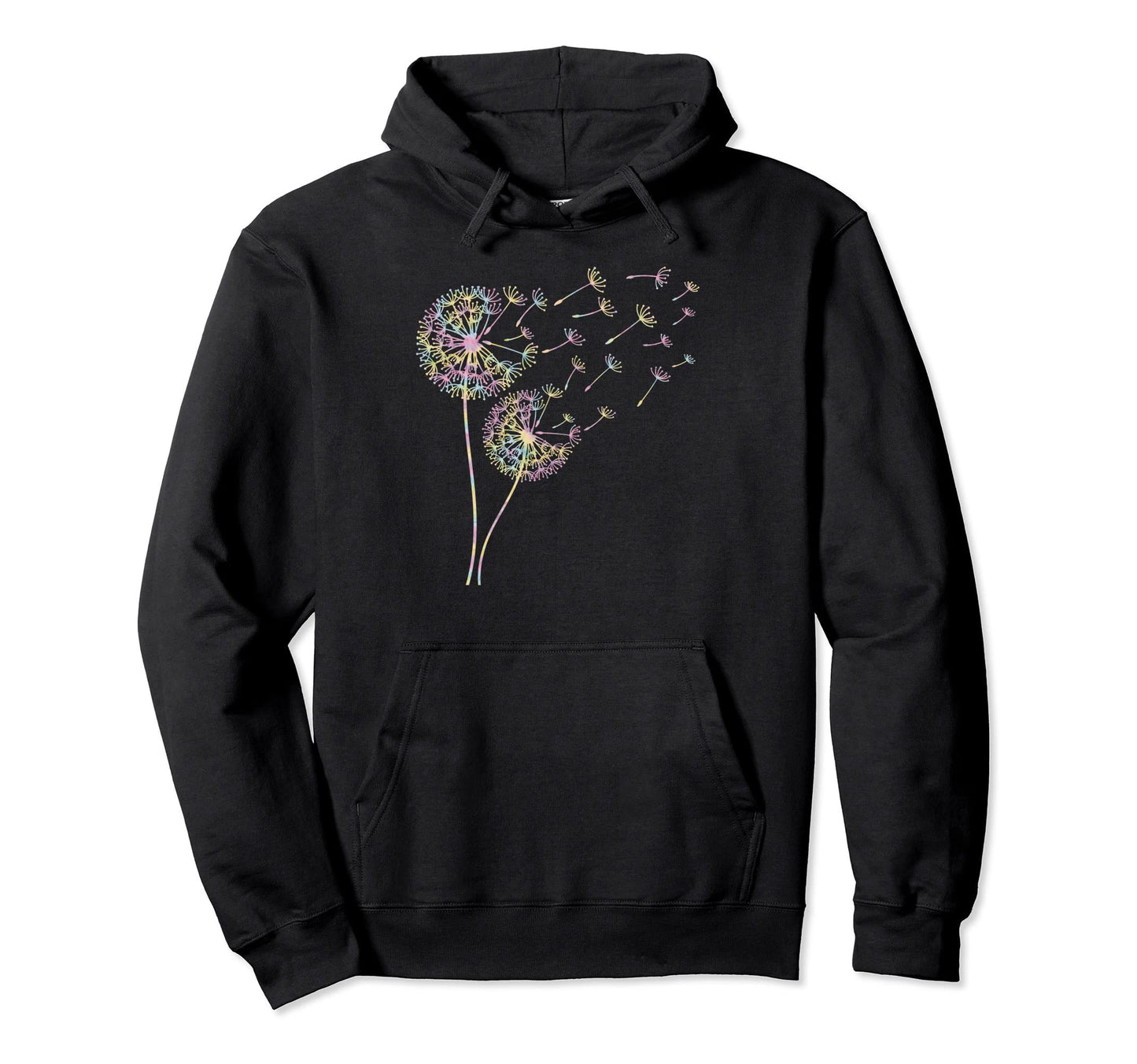 Dandelion Tie Dye Boho Hippie Hoodie - Casual Everyday Wear for Adults - T-Shirt, Sweatshirt, Hoodie