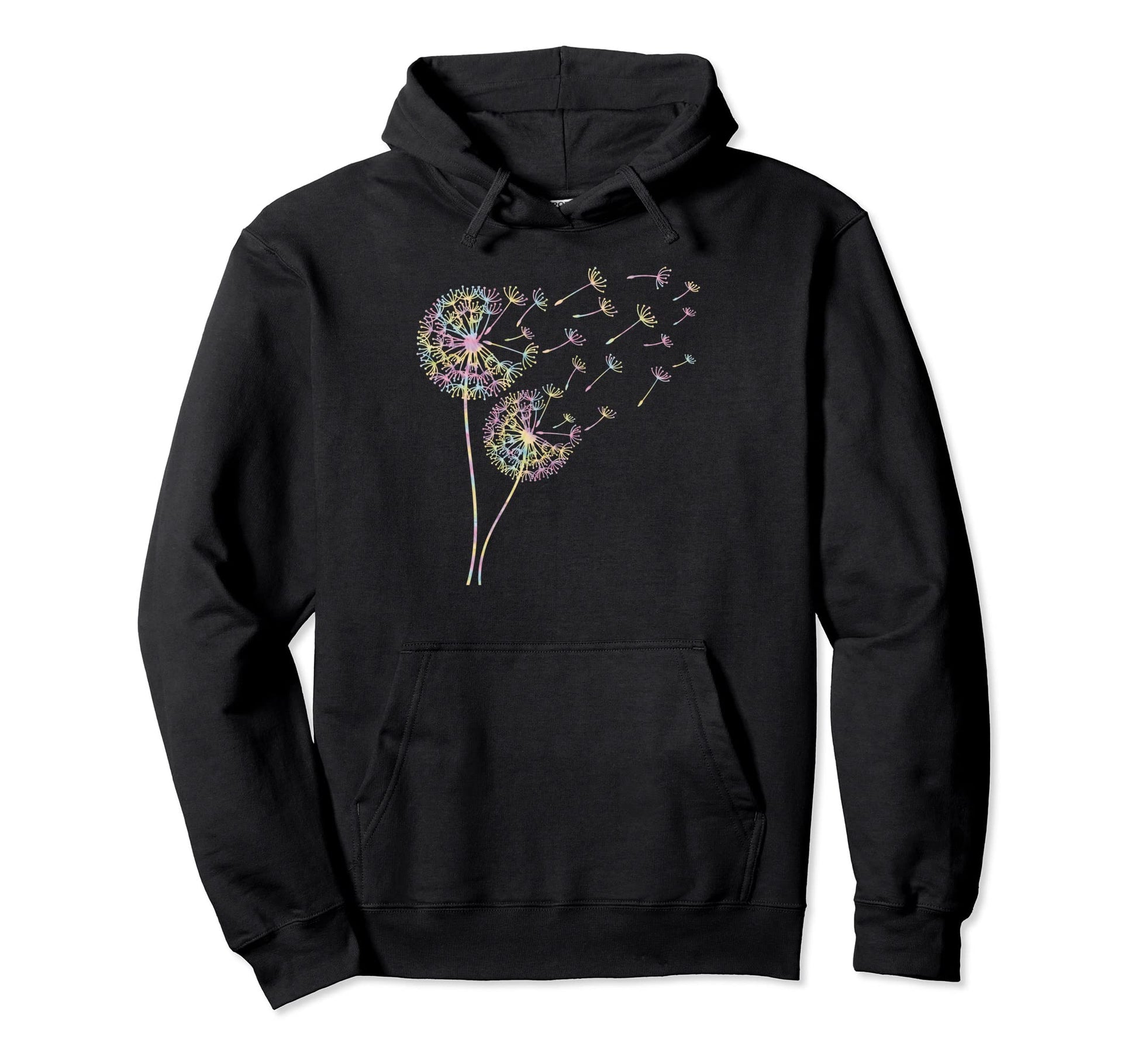 Dandelion Tie Dye Boho Hippie Hoodie - Casual Everyday Wear for Adults - T-Shirt, Sweatshirt, Hoodie