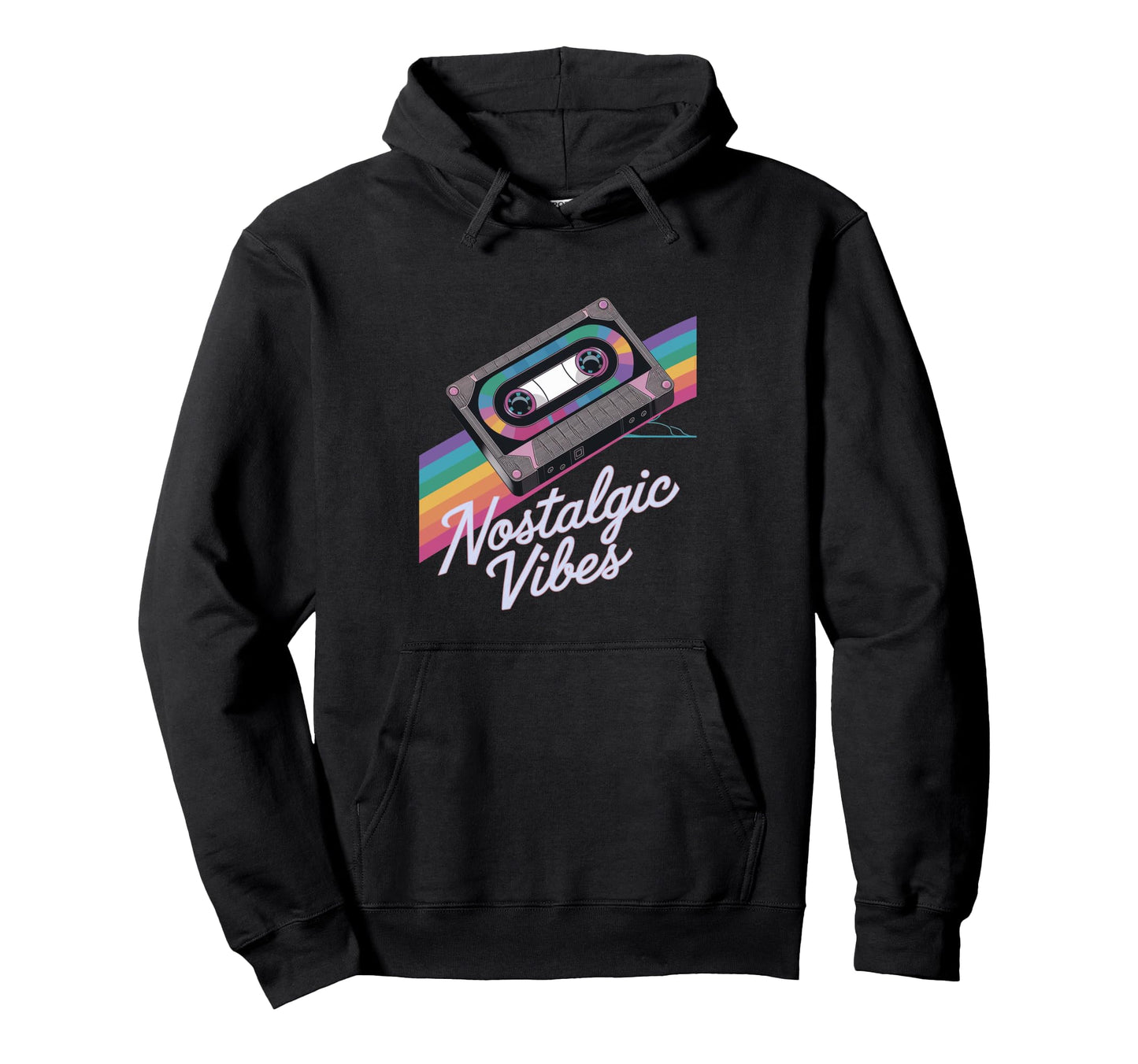 Cassette Tape Nostalgic Vibes 80S Hoodie - Trendy Graphic Men Women - T-Shirt, Sweatshirt, Hoodie