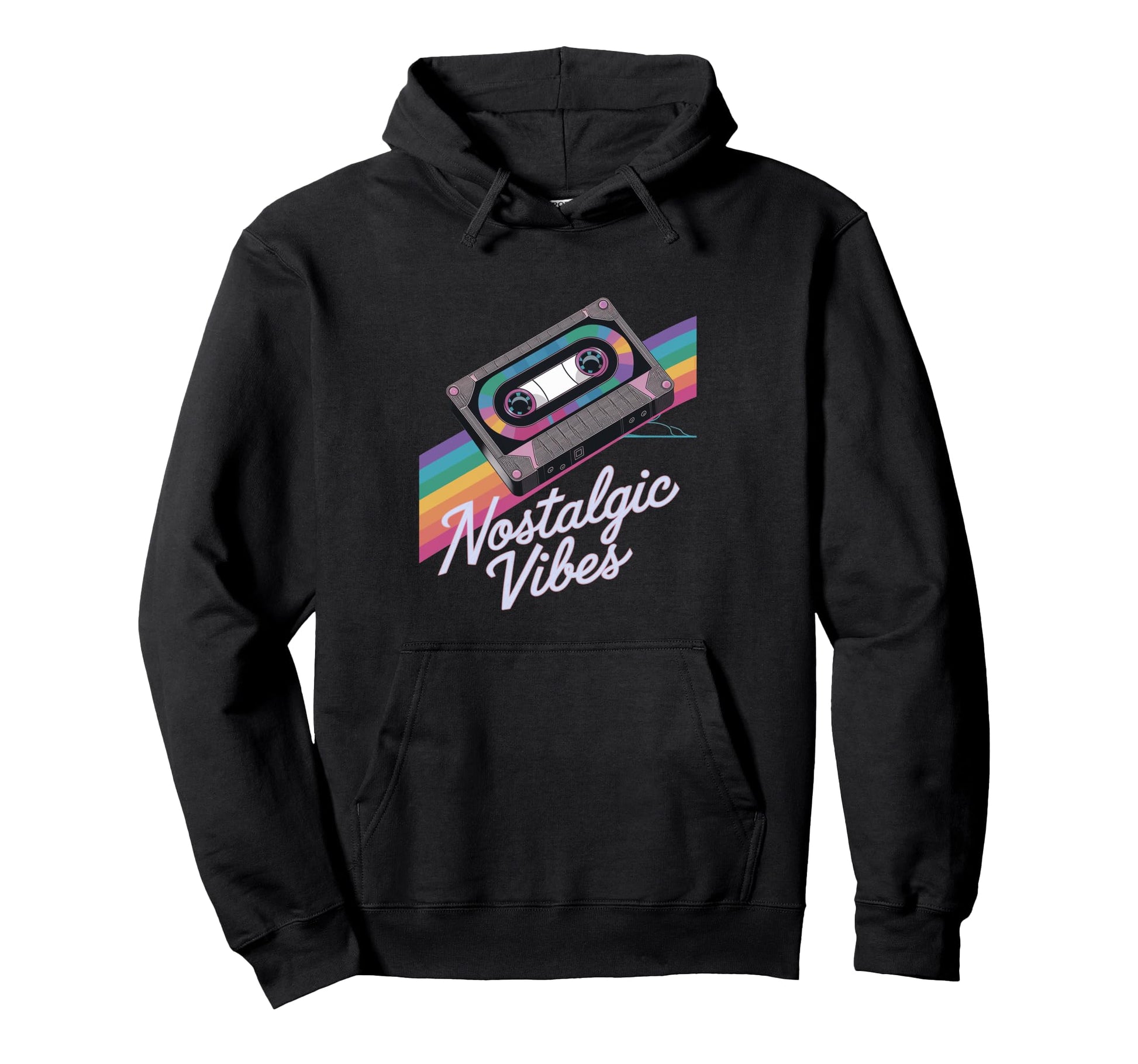 Cassette Tape Nostalgic Vibes 80S Hoodie - Trendy Graphic Men Women - T-Shirt, Sweatshirt, Hoodie