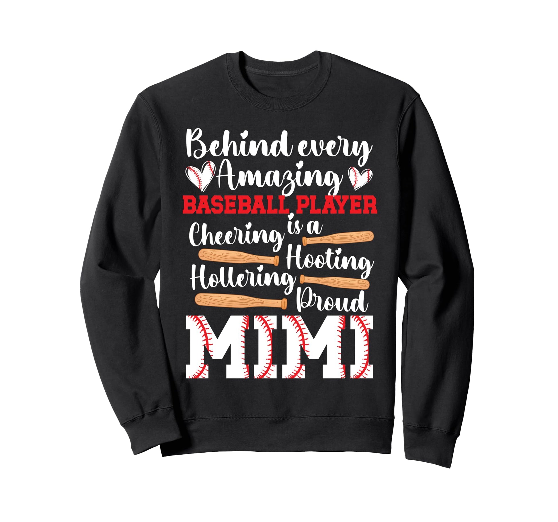 Proud Mimi Baseball Player Mimi Sweatshirt - Novelty Apparel Unisex - T-Shirt, Sweatshirt, Hoodie