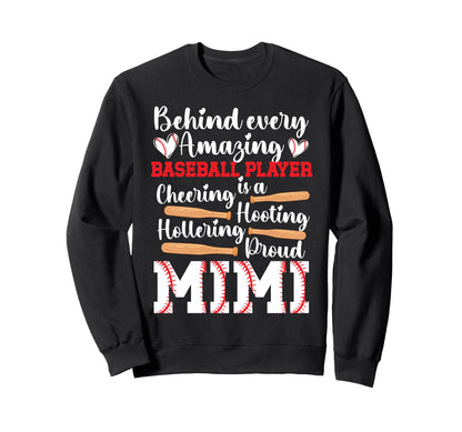Proud Mimi Baseball Player Mimi Sweatshirt - Novelty Apparel Unisex - T-Shirt, Sweatshirt, Hoodie