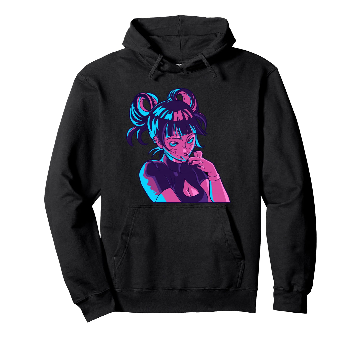 Goth Anime Aesthetic Gothic Indie Hoodie - Minimalist Print Men Women - T-Shirt, Sweatshirt, Hoodie