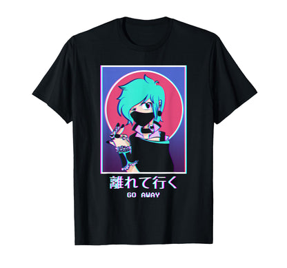 Go Away Pastel Goth Anime Vaporwave T-Shirt - Aesthetic Graphic Men Women - T-Shirt, Sweatshirt, Hoodie