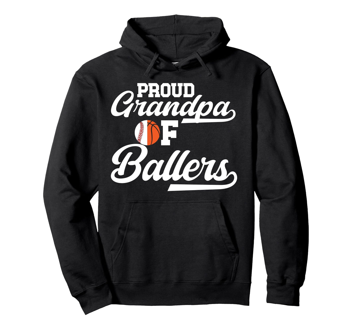 Proud Grandpa Ballers Baseball Hoodie - Novelty Apparel Men Women - T-Shirt, Sweatshirt, Hoodie