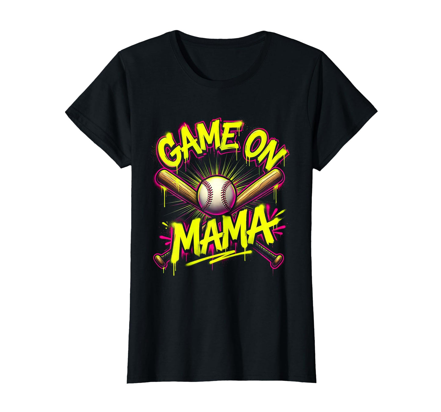 Game Mama Baseball Mom T-Shirt - Fun Novelty Design for Adults - T-Shirt, Sweatshirt, Hoodie
