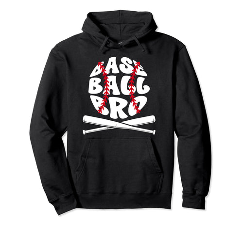 Baseball Bro Proud Baseball Brother Hoodie - Custom Art Print for Adults - T-Shirt, Sweatshirt, Hoodie