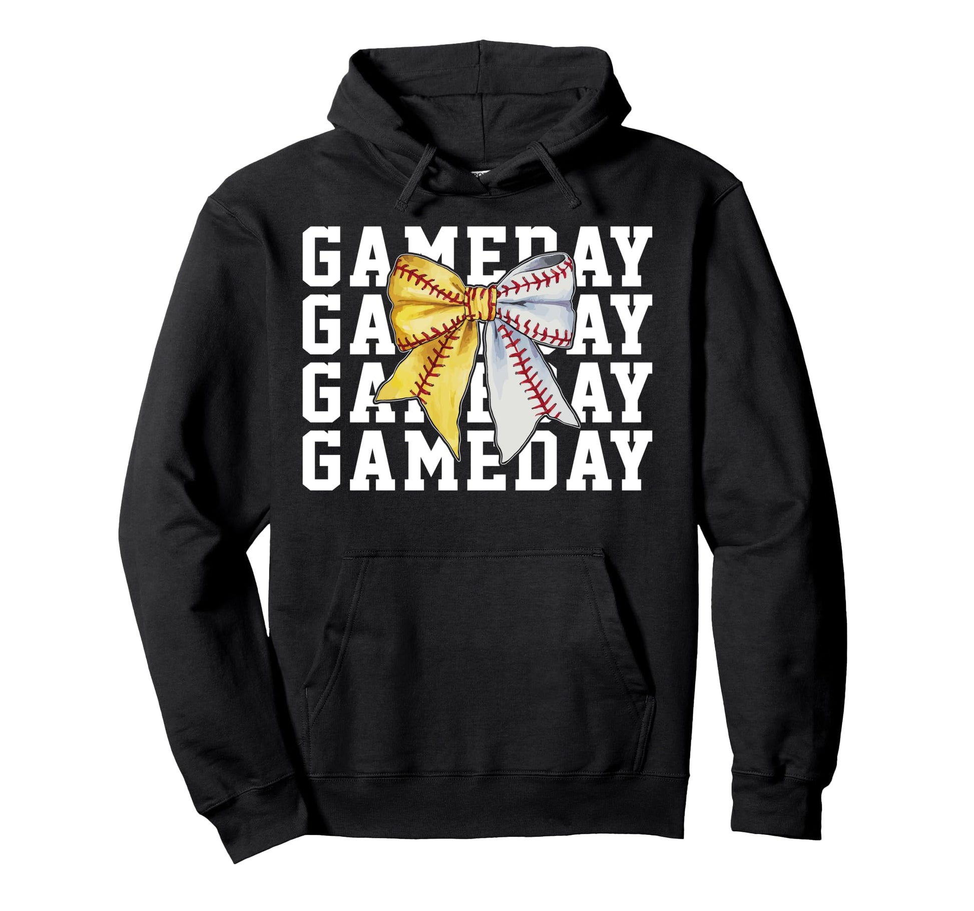 Softball Baseball Lover Coquette Bow Hoodie - Minimalist Print Men Women - T-Shirt, Sweatshirt, Hoodie