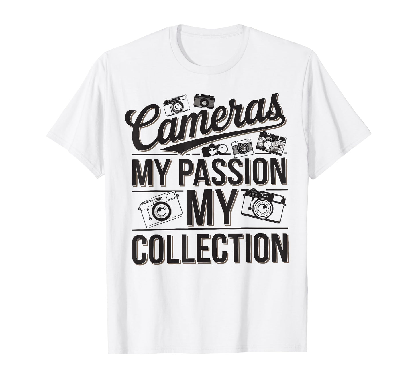 Camera Collector Cameraman Photography T-Shirt - Unique Graphic for Adults - T-Shirt, Sweatshirt, Hoodie