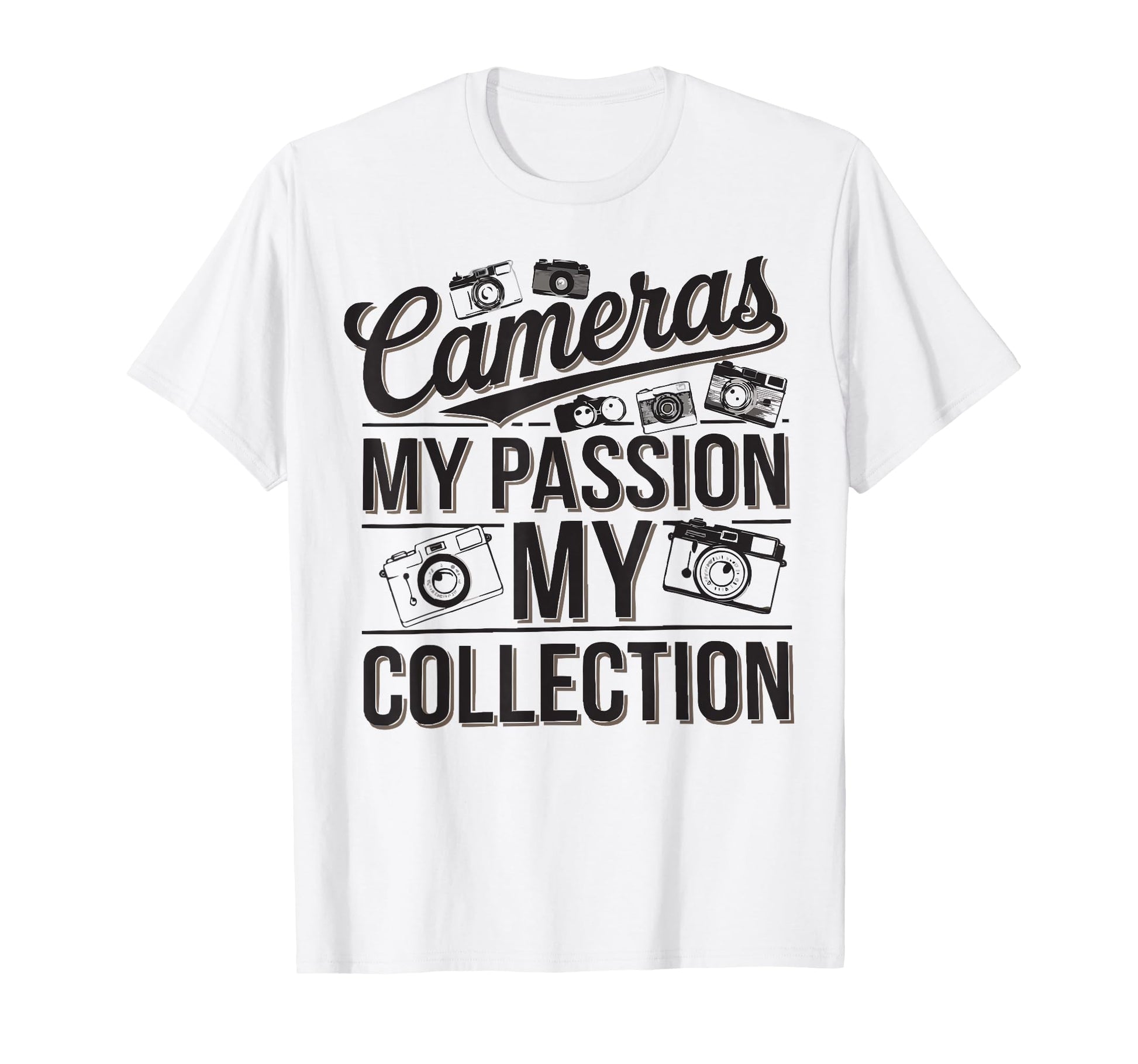 Camera Collector Cameraman Photography T-Shirt - Unique Graphic for Adults - T-Shirt, Sweatshirt, Hoodie