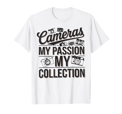 Camera Collector Cameraman Photography T-Shirt - Unique Graphic for Adults - T-Shirt, Sweatshirt, Hoodie