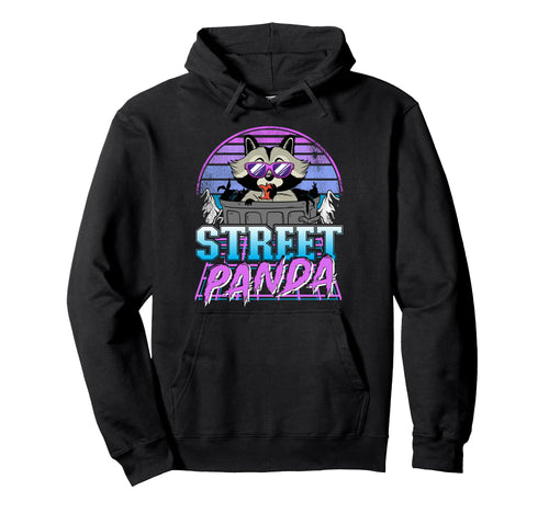 Street Panda Synthwave Retrowave Pastel Hoodie - Unique Graphic Unisex - T-Shirt, Sweatshirt, Hoodie
