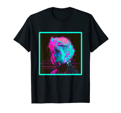 Vaperwave Aesthetic Glitch Anime T-Shirt - Streetwear Style for Adults - T-Shirt, Sweatshirt, Hoodie