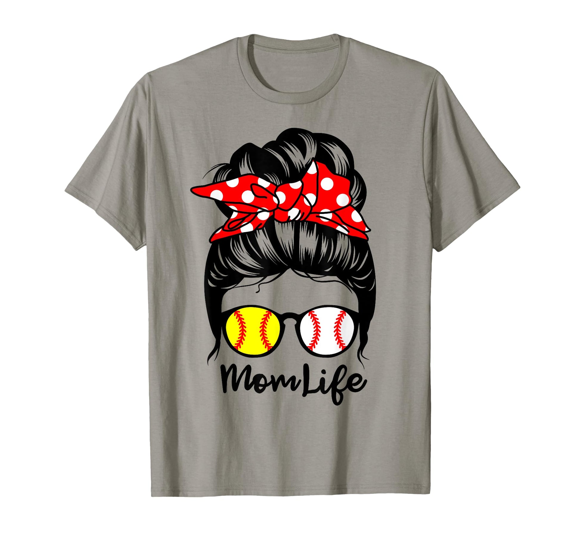 Mom Life Messy Bun Hair Funny T-Shirt - Aesthetic Graphic Men Women - T-Shirt, Sweatshirt, Hoodie