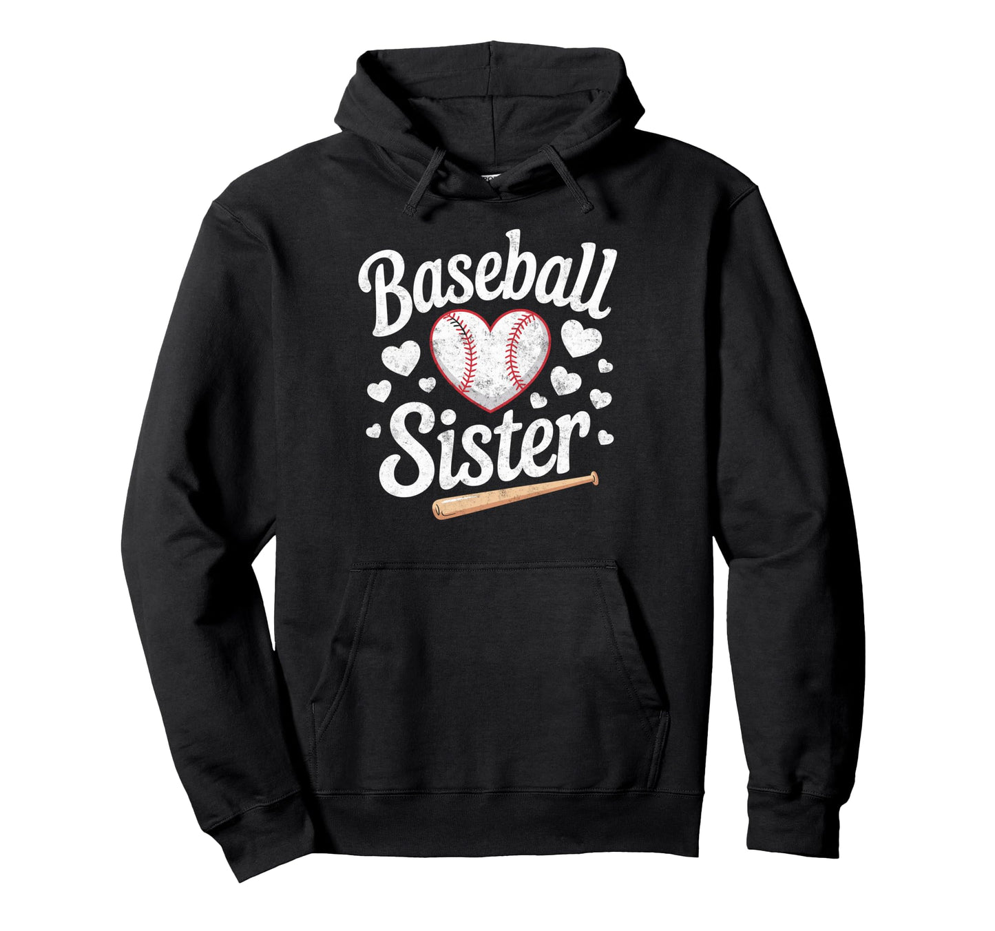 Baseball Sister Player Fan Baseball Hoodie - Aesthetic Graphic for Adults - T-Shirt, Sweatshirt, Hoodie