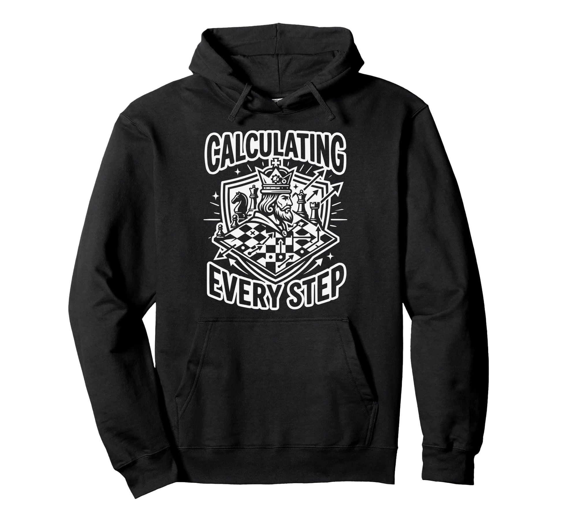 Chess Dad Board Game Daddy Checkmate Hoodie - Minimalist Print for Adults - T-Shirt, Sweatshirt, Hoodie