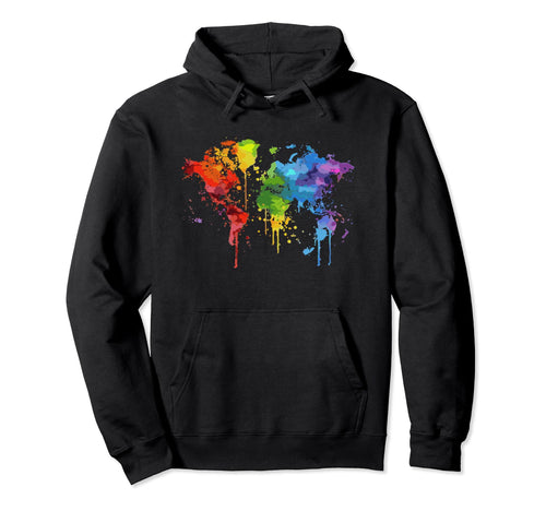 Colorful World Map Gift Summer Love Hoodie - Novelty Apparel Men Women - T-Shirt, Sweatshirt, Hoodie
