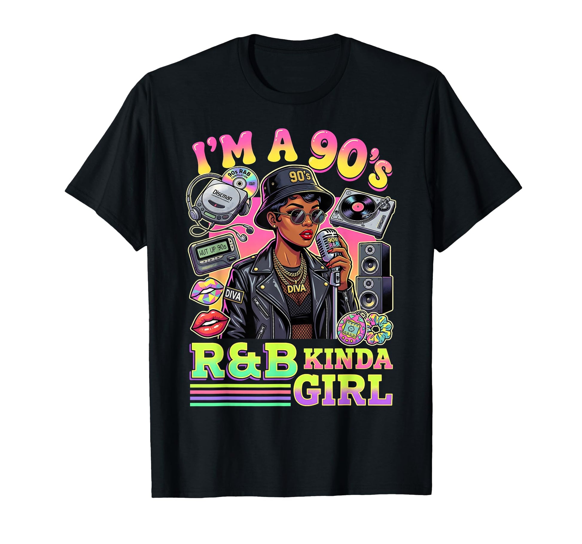 Im 90S Rnb Kinda Diva R And B T-Shirt - Unique Graphic Unisex - T-Shirt, Sweatshirt, Hoodie