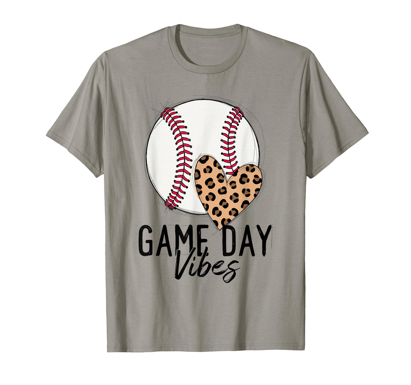Game Day Vibes Leopard Heart T-Shirt - Casual Everyday Wear Unisex - T-Shirt, Sweatshirt, Hoodie