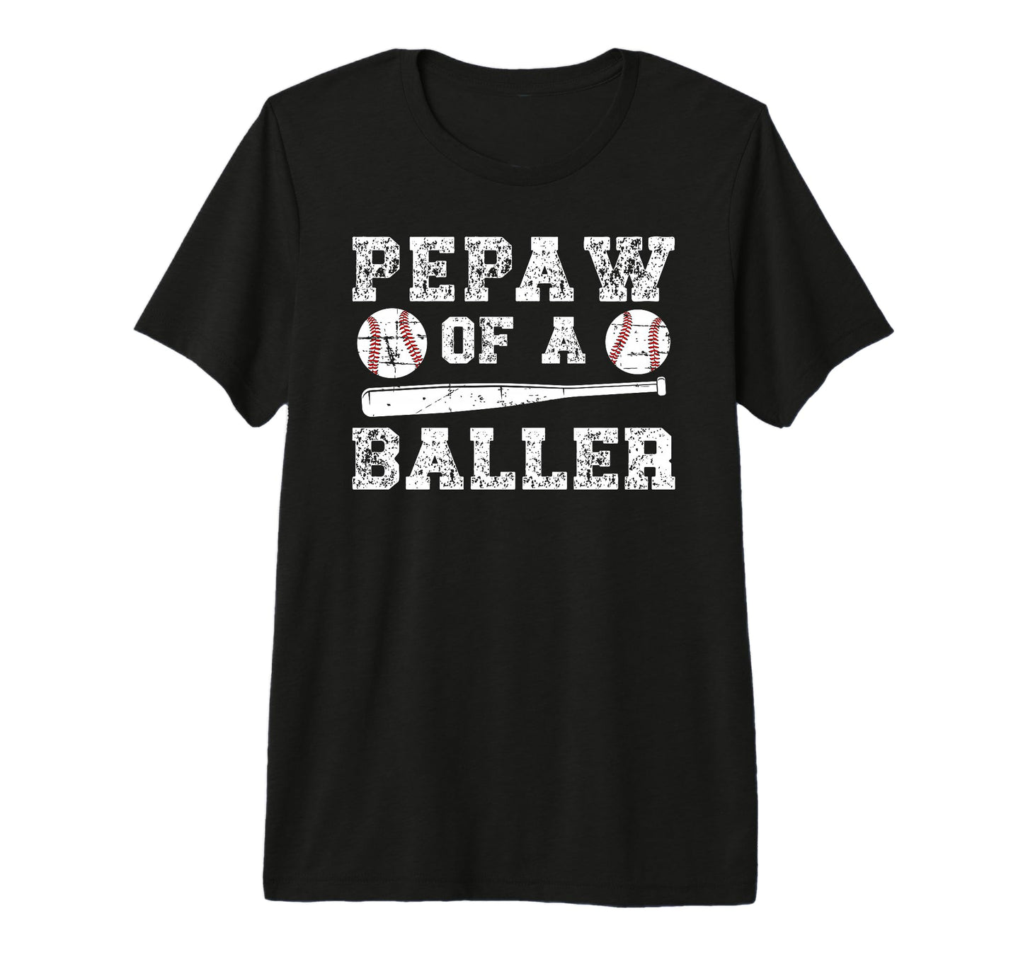 Mens Pepaw Baller Baseball Pepaw T-Shirt - Custom Art Print Men Women - T-Shirt, Sweatshirt, Hoodie
