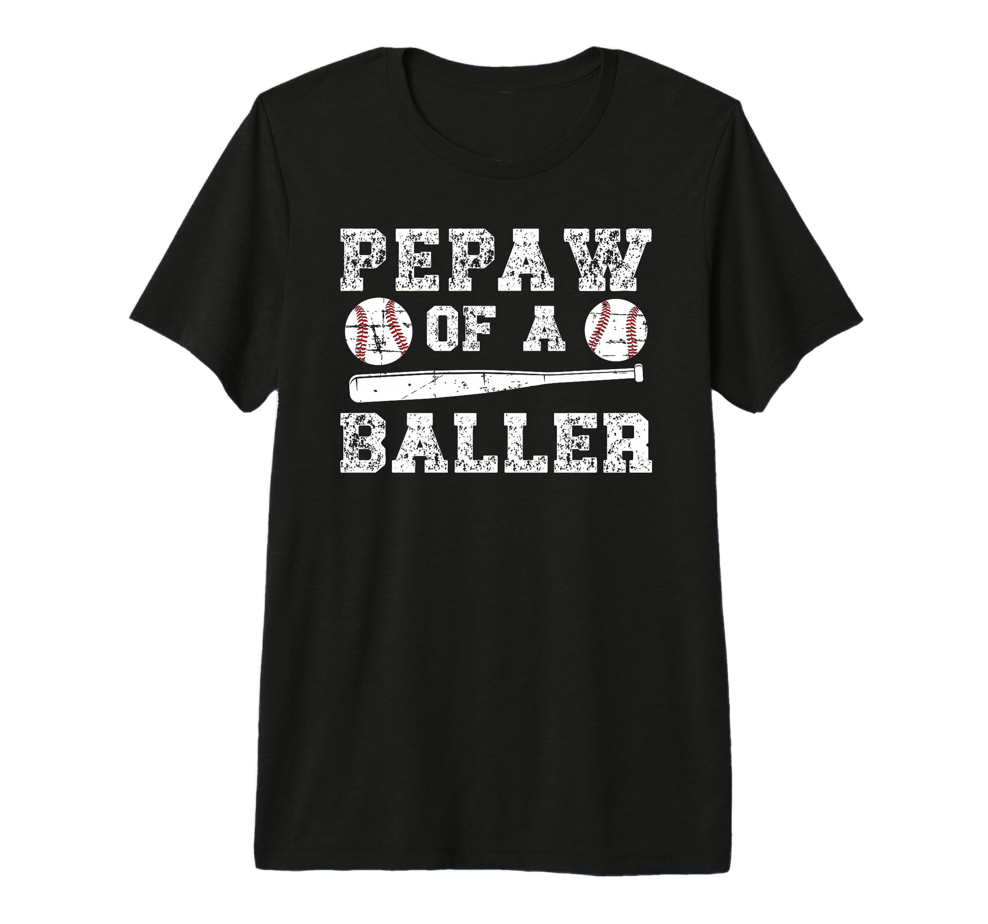 Mens Pepaw Baller Baseball Pepaw T-Shirt - Custom Art Print Men Women - T-Shirt, Sweatshirt, Hoodie