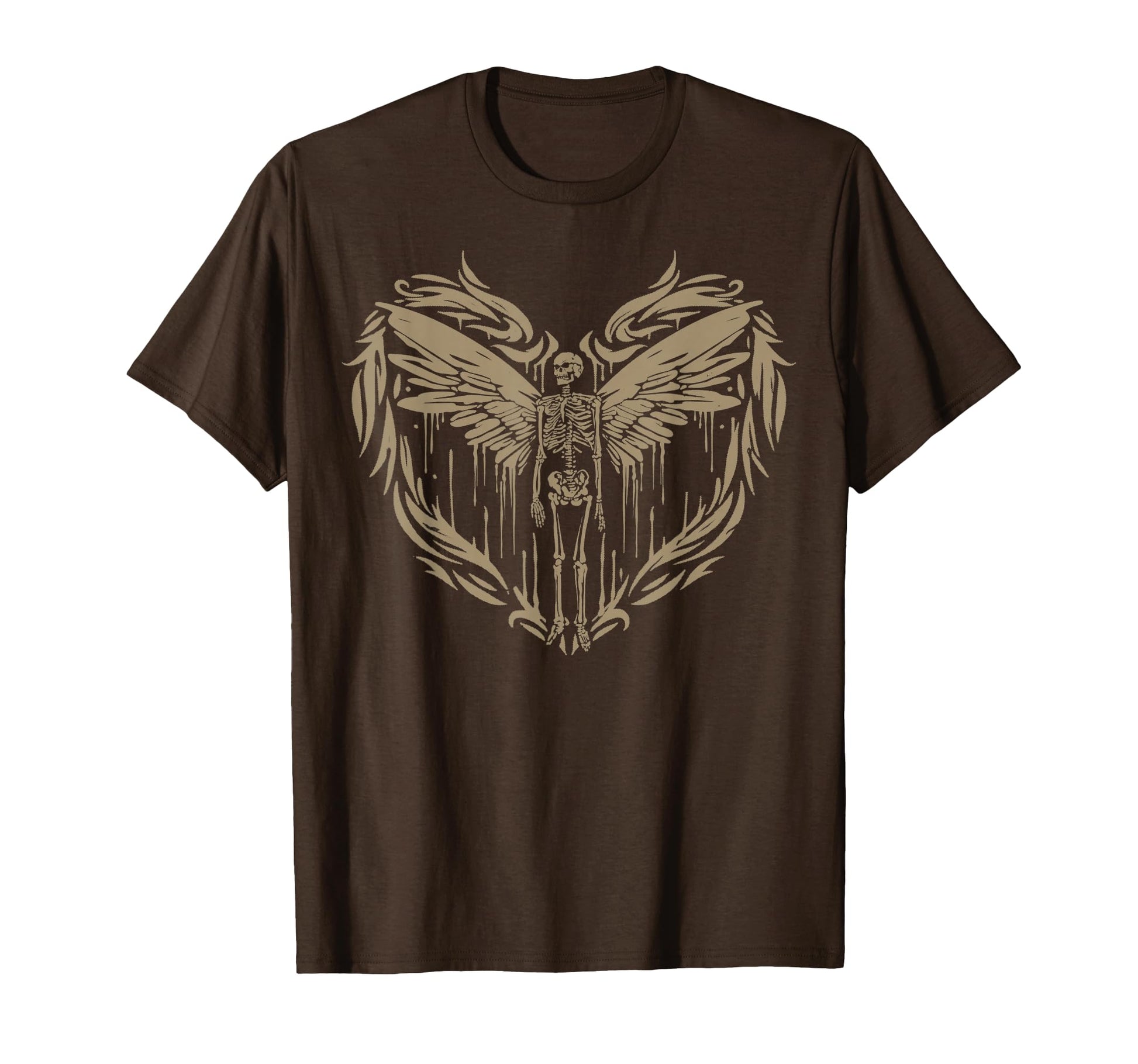 Aesthetic Fairy Wings Skeleton T-Shirt - Casual Everyday Wear for Adults - T-Shirt, Sweatshirt, Hoodie