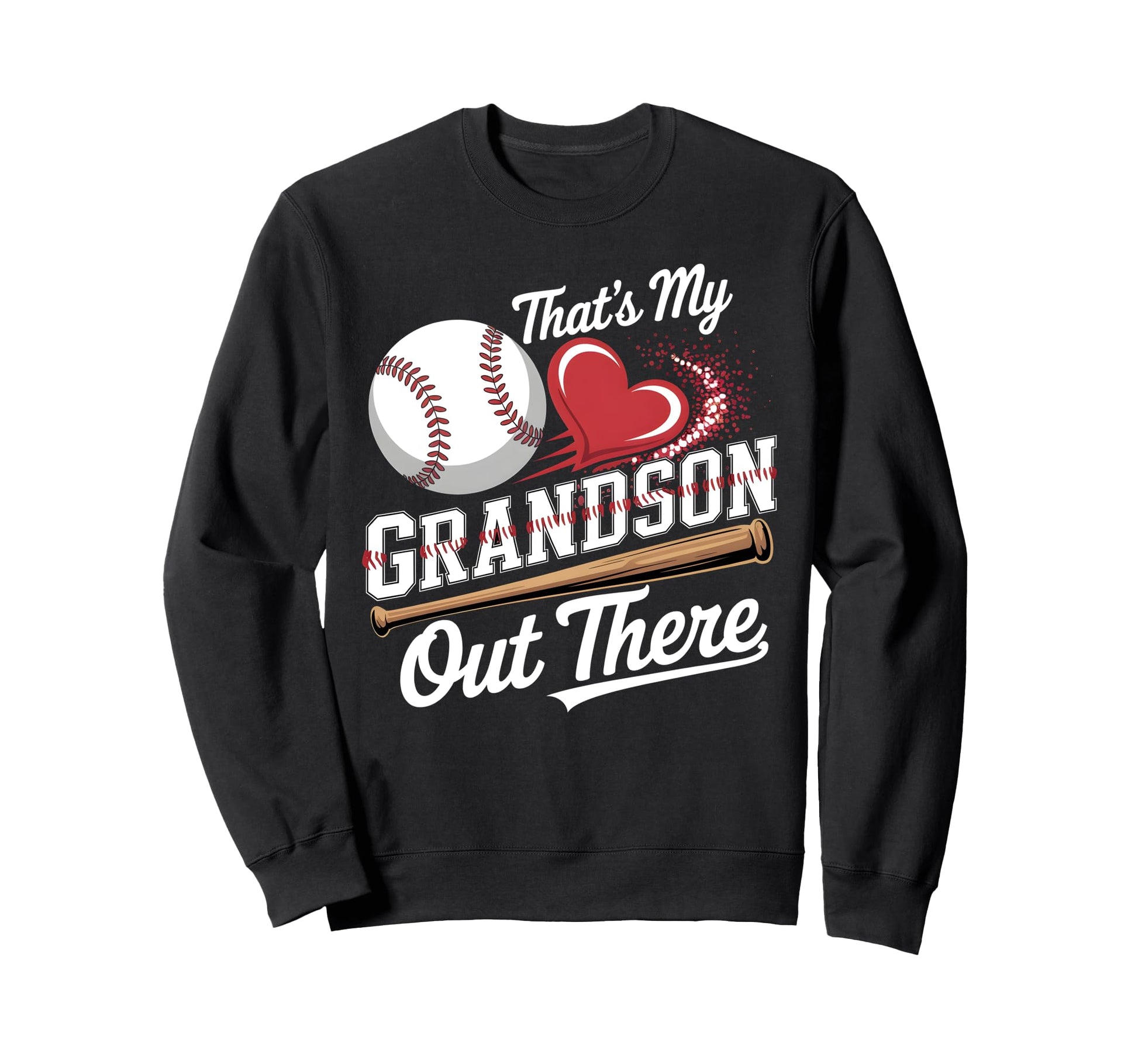 Thats My Grandson Baseball Grandma Sweatshirt - Novelty Apparel for Adults - T-Shirt, Sweatshirt, Hoodie