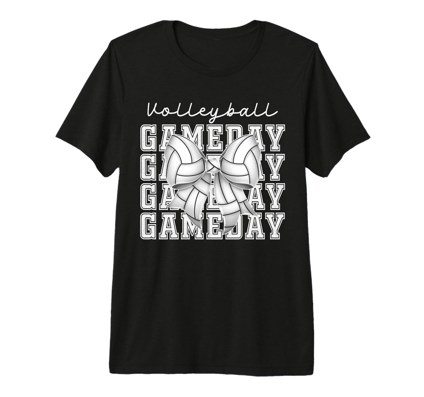 Volleyball Coquette Bow Game Day Cheer T-Shirt - Unique Graphic Men Women - T-Shirt, Sweatshirt, Hoodie