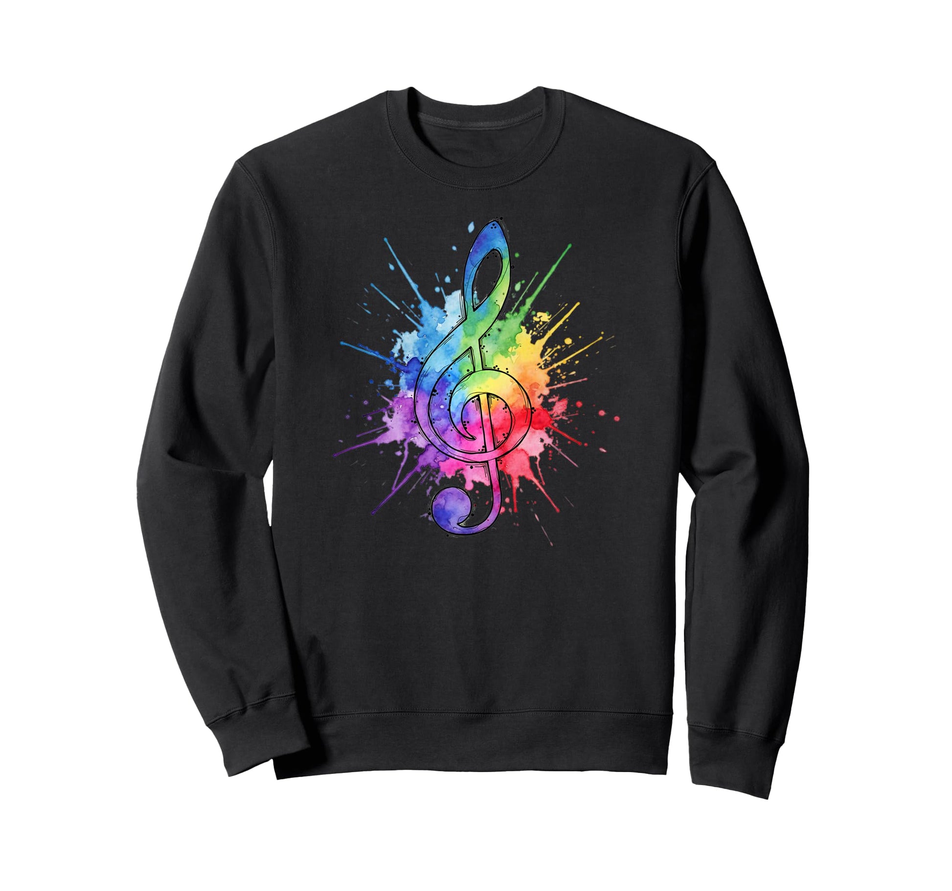 Rainbow Sheet Music Lover Colourful Sweatshirt - Fun Novelty Design Unisex - T-Shirt, Sweatshirt, Hoodie