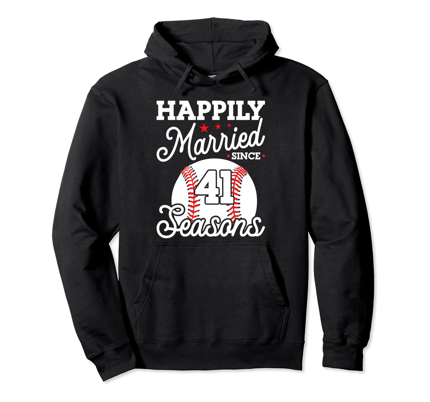 41St Wedding Anniversary Baseball Hoodie - Aesthetic Graphic Unisex - T-Shirt, Sweatshirt, Hoodie